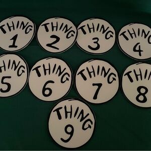 New Dr. Seuss Black and White Thing Number Decorations